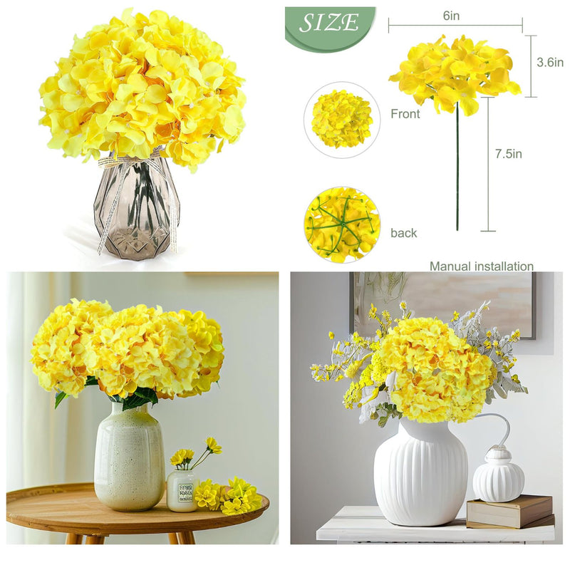 64pcs Vibrant Silk Hydrangea Flowers - Full Artificial Blooms for Wedding Centerpieces & Home Decor (Easy to Assemble, Great Value)