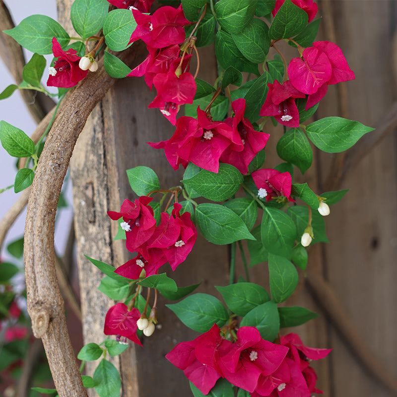 Bulk 59 Inch Artificial Bougainvillea Hanging Vines UV Resistant Fake Flowers for Outdoor Decor Wholesale