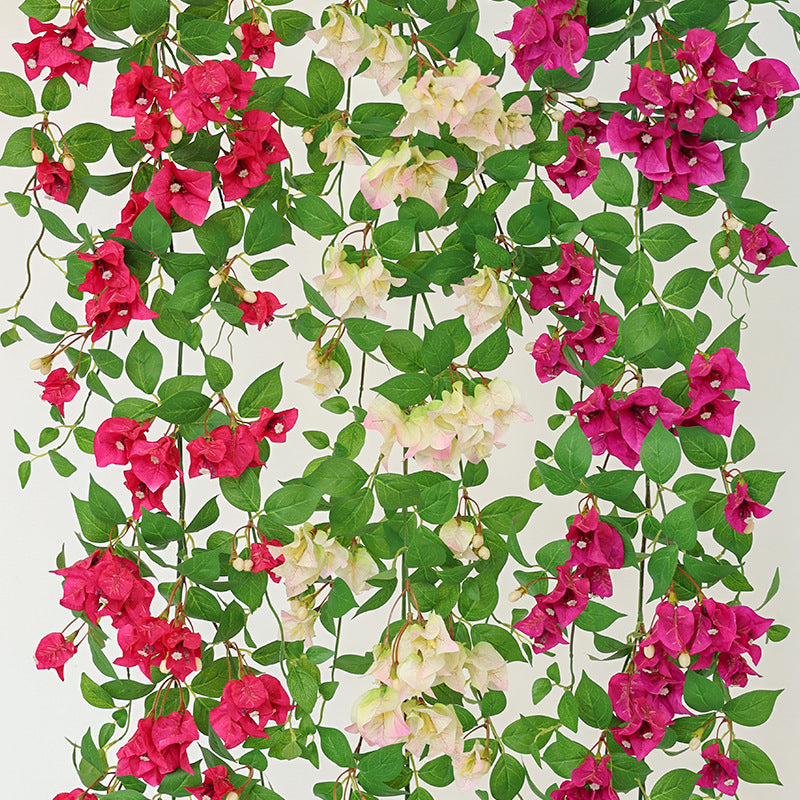 Bulk 59 Inch Artificial Bougainvillea Hanging Vines UV Resistant Fake Flowers for Outdoor Decor Wholesale