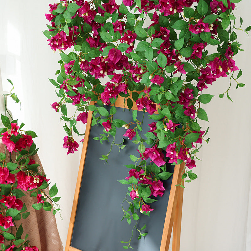 Bulk 59 Inch Artificial Bougainvillea Hanging Vines UV Resistant Fake Flowers for Outdoor Decor Wholesale