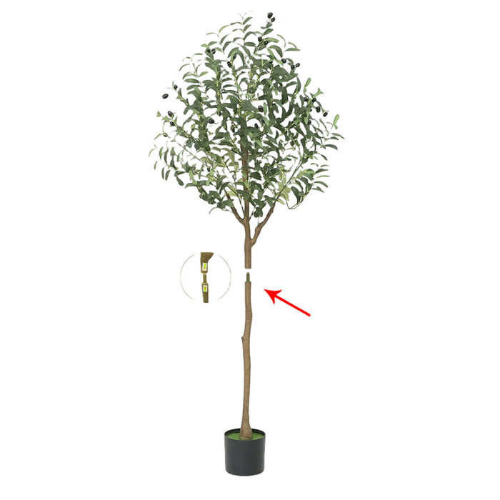 Bulk Large Artificial Tree Olive Tree Plants UV Resistant Potted Plant with Realistic Trunk Wholesale