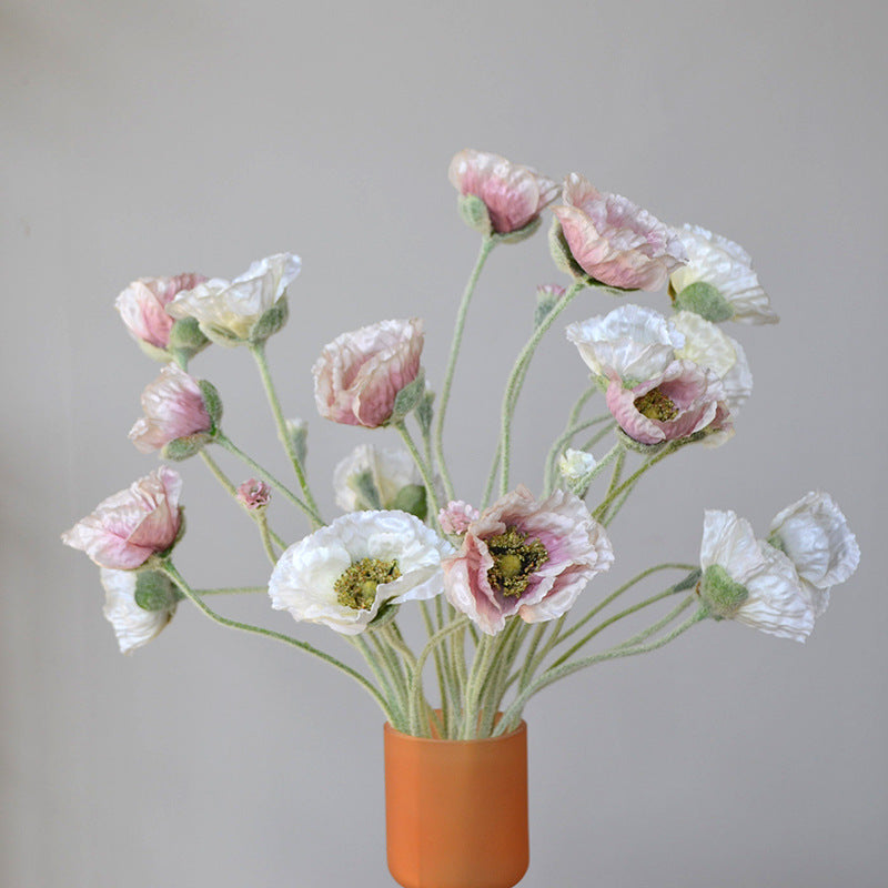 Bulk Exclusive 25.5" Artificial Poppy Stem Poppy Silk Flower Stem Wholesale