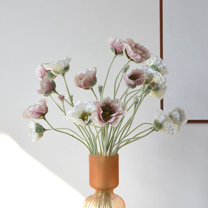 Bulk Exclusive 25.5" Artificial Poppy Stem Poppy Silk Flower Stem Wholesale