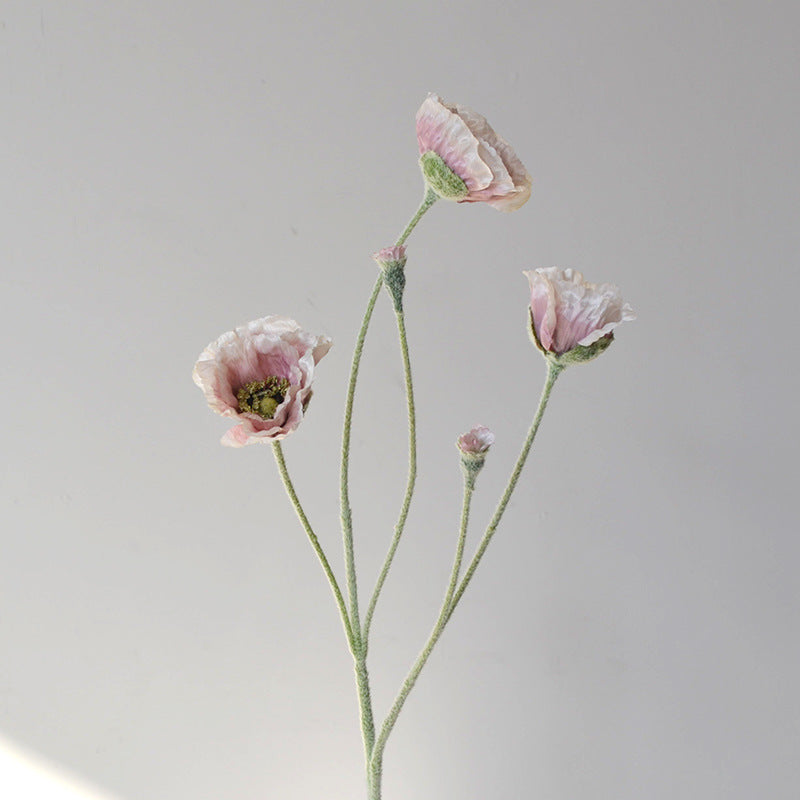 Bulk Exclusive 25.5" Artificial Poppy Stem Poppy Silk Flower Stem Wholesale