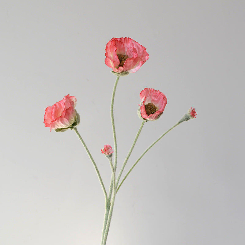 Bulk Exclusive 25.5" Artificial Poppy Stem Poppy Silk Flower Stem Wholesale