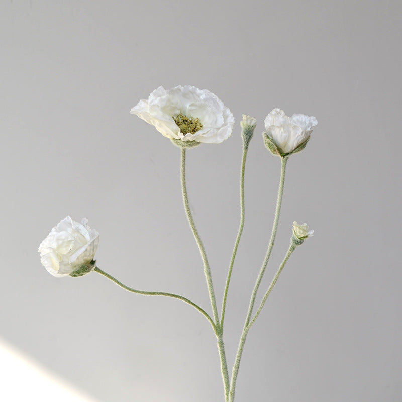 Bulk Exclusive 25.5" Artificial Poppy Stem Poppy Silk Flower Stem Wholesale