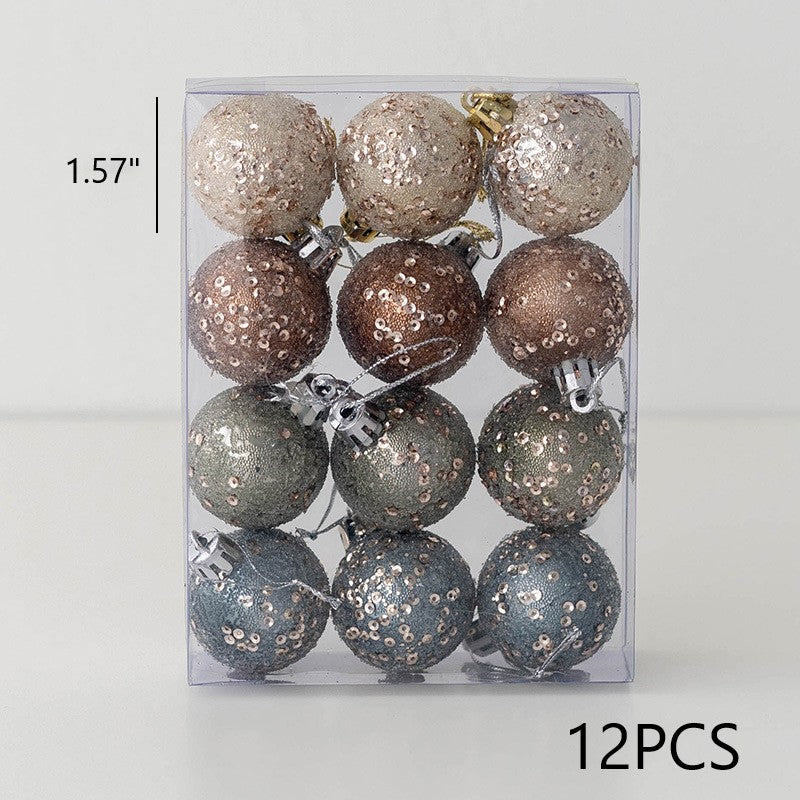Bulk Blue Series Glitter Christmas Balls Set Hanging Ornaments for Christmas Tree Home Decor Wholesale