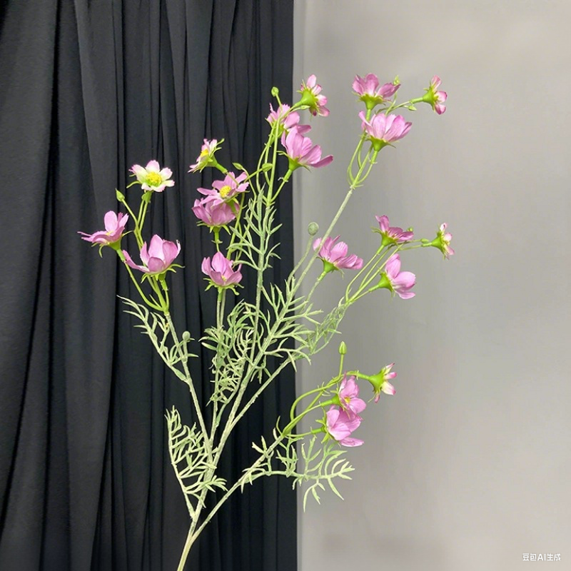 36.7" Tall Artificial Cosmos Flowers, Lifelike Fake Cosmos Blooms for Home Decor