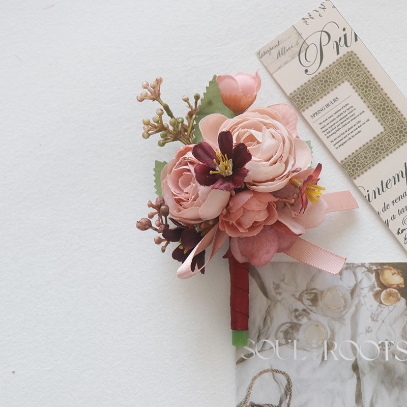 Bulk Pink Rose Mum Boutonnieres and Corsage Wholesale