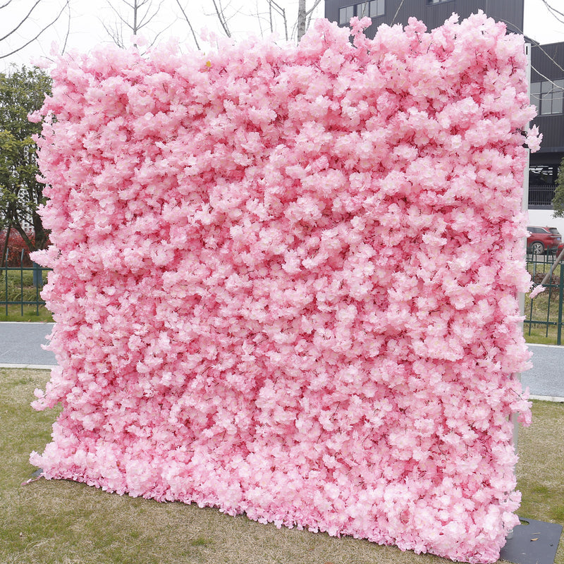 Bulk 5D Artificial Cherry Blossom Flower Wall Arrangement for Event Flower Wall Panels Wholesale