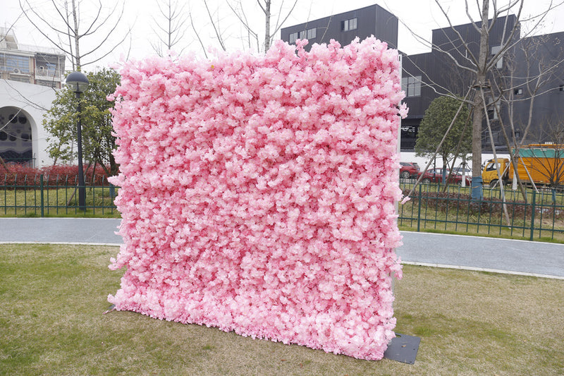 Bulk 5D Artificial Cherry Blossom Flower Wall Arrangement for Event Flower Wall Panels Wholesale
