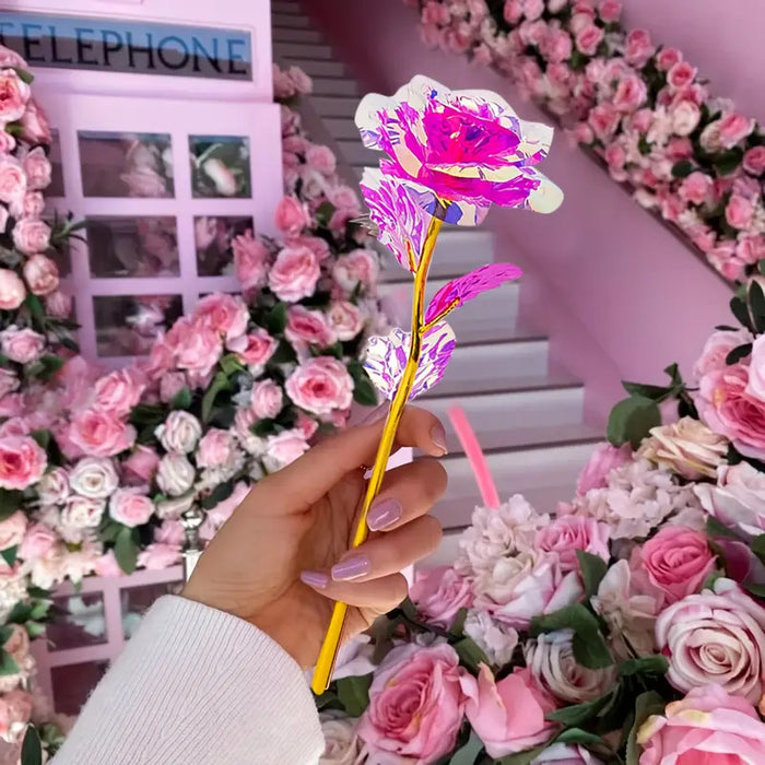 Clearance 5Pcs Colorful Luminous Rose Artificial Flower Unique Gifts For Girls Her