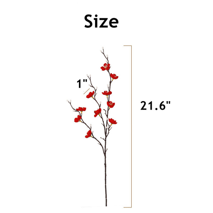 Bulk 10pcs 21.6" Faux Plum Blossom Stems Spring Flowers Wholesale