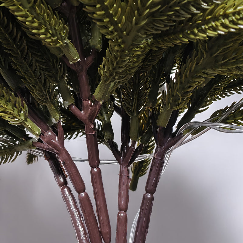 Bulk 16" 5pcs Pre-Lit Norfolk Pine Branches Christmas Vase Fillers Wholesale