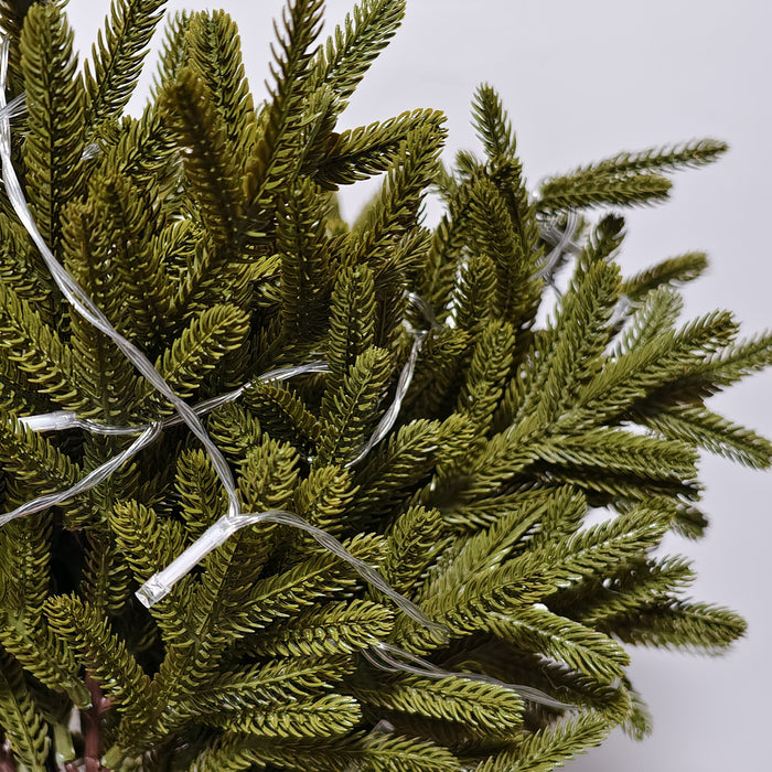 Bulk 16" 5pcs Pre-Lit Norfolk Pine Branches Christmas Vase Fillers Wholesale