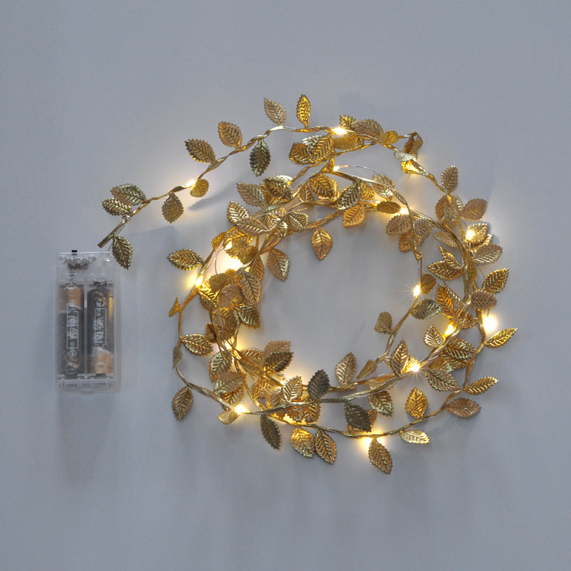 Bulk 6.56ft 2M Modern Golden Yellow Leaf LED String Lights No Battery Wholesale