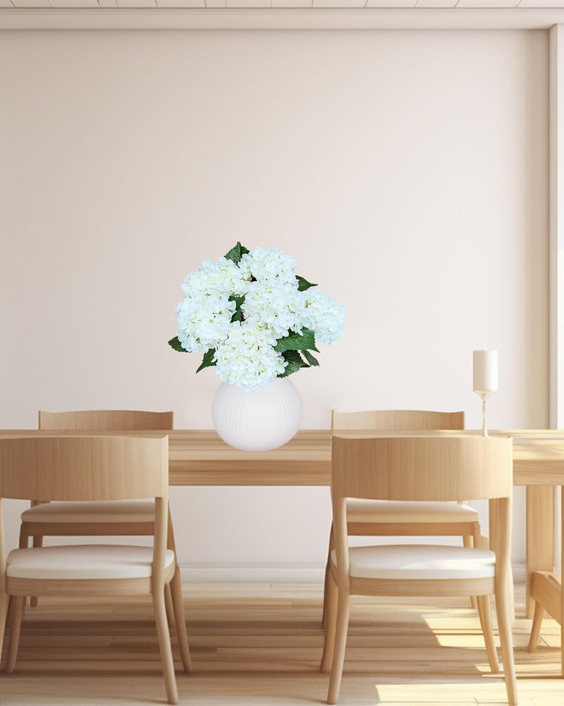 6PCS Premium Silk Hydrangea Bouquets - Realistic Blue Artificial Flowers for Weddings & Home Decor (Lifelike Texture, Fray-Free Quality, Excellent Value)