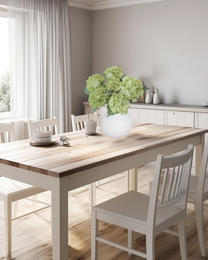 6PCS Premium Silk Hydrangea Bouquets - Realistic Blue Artificial Flowers for Weddings & Home Decor (Lifelike Texture, Fray-Free Quality, Excellent Value)