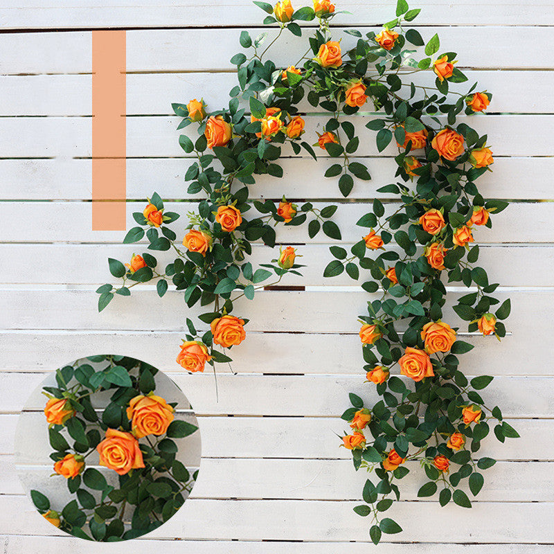 Bulk 2Pcs Blooming Rose Hanging Flowers Garland Vine for Outdoors Ceremony Wedding Arch Wholesale