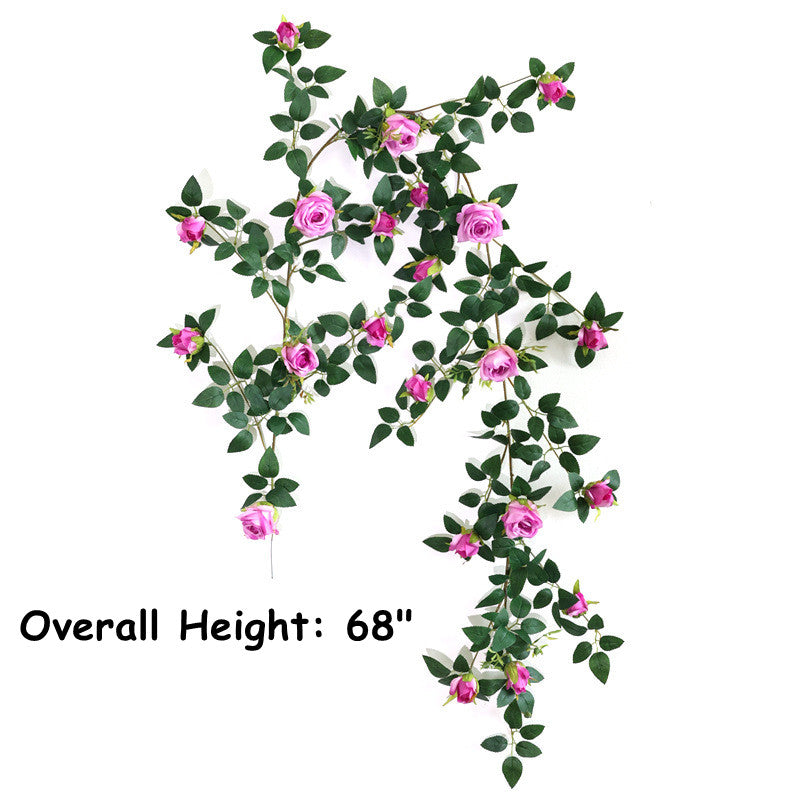 Bulk 2Pcs Blooming Rose Hanging Flowers Garland Vine for Outdoors Ceremony Wedding Arch Wholesale