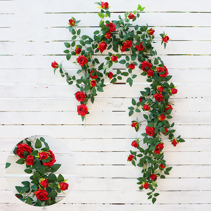 Bulk 2Pcs Blooming Rose Hanging Flowers Garland Vine for Outdoors Ceremony Wedding Arch Wholesale