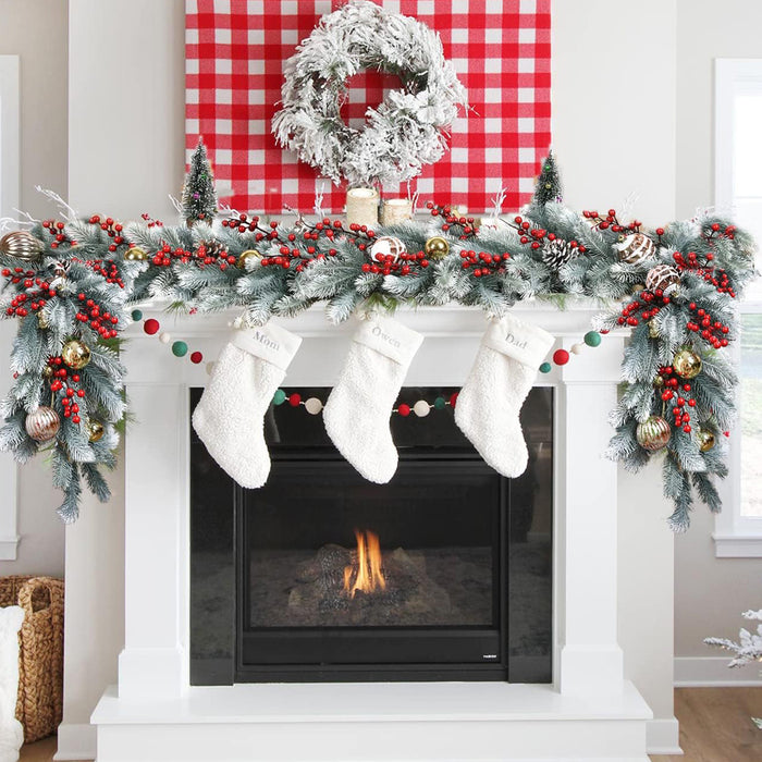 Bulk 6.5 FT Artificial Norfolk Pine Garlands Artificial Greenery Garland for Table, Mantle, Wall, Indoor, Outdoor Christmas Decorations Wholesale