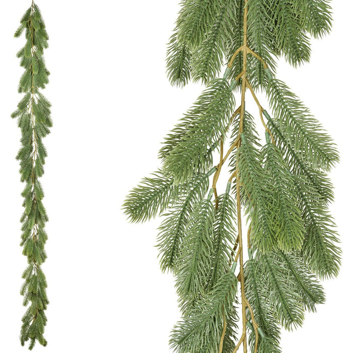 Bulk 6.5 FT Artificial Norfolk Pine Garlands Artificial Greenery Garland for Table, Mantle, Wall, Indoor, Outdoor Christmas Decorations Wholesale