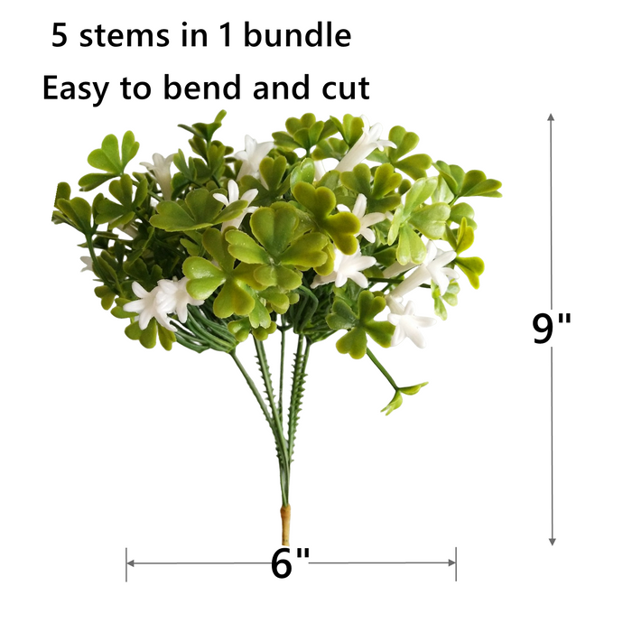 Bulk 6 Bundles St. Patrick's Day Artificial Flowers for Outdoors and Indoors Wholesale