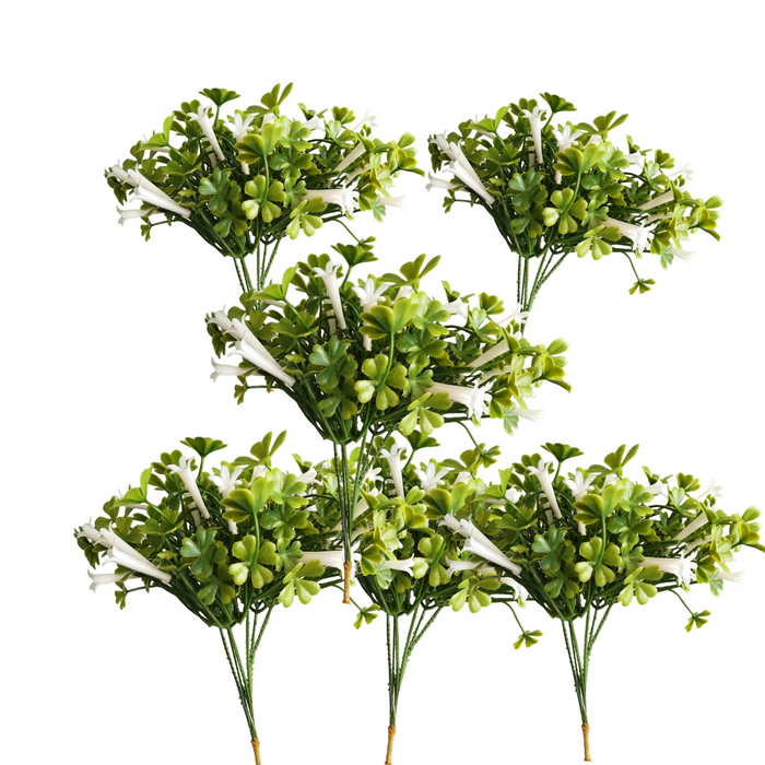 Bulk 6 Bundles St. Patrick's Day Artificial Flowers for Outdoors and Indoors Wholesale