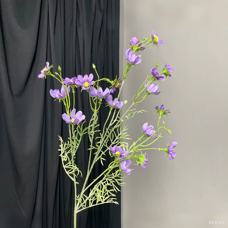 36.7" Tall Artificial Cosmos Flowers, Lifelike Fake Cosmos Blooms for Home Decor