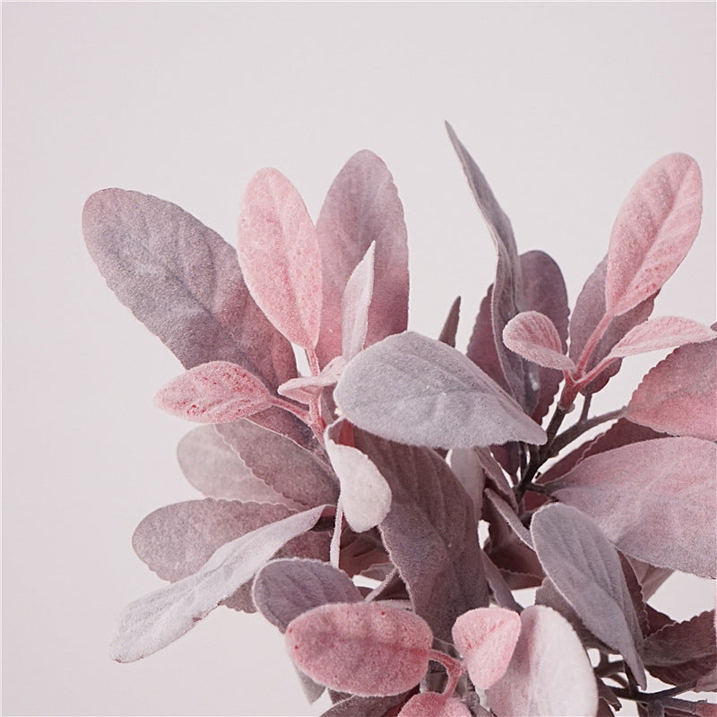 Bulk 6pcs 14" Fall Lambs Ear Stems Silver Ragwort Foliage Stems Autumn Decoration Wholesale