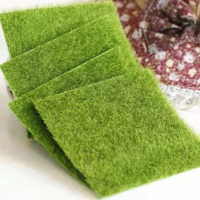 Bulk 4pcs 6 x 6 Inches Artificial Garden Grass for Miniature Ornament Wholesale