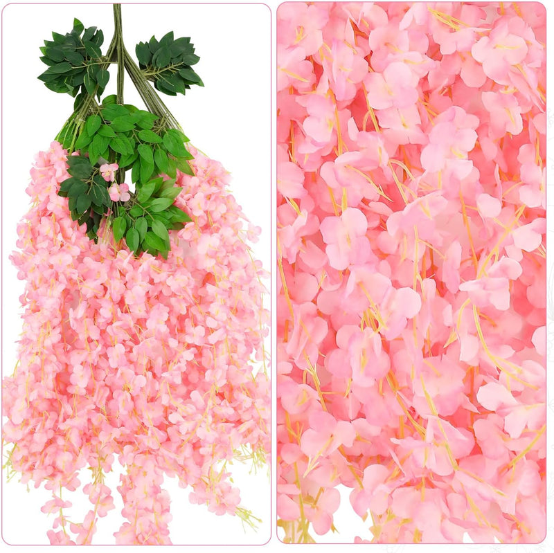 3.6ft Pretty Artificial Wisteria Garland - Lightweight Hanging Flowers for Wedding & Party Decor