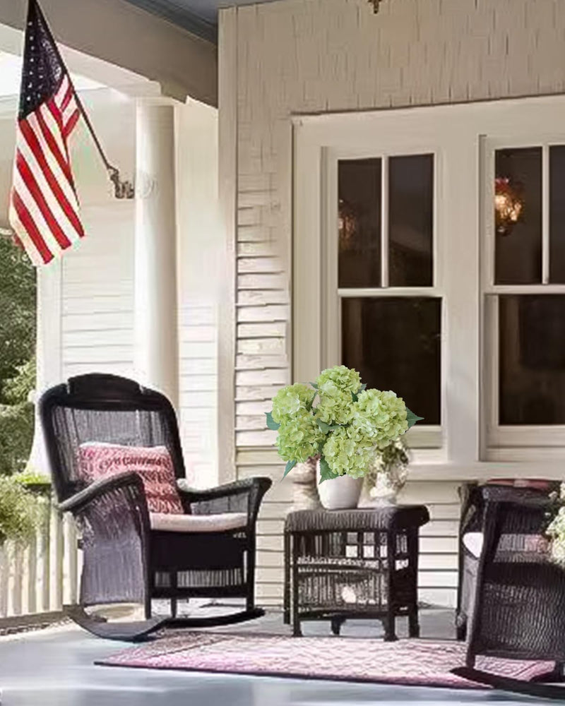 6PCS Premium Silk Hydrangea Bouquets - Realistic Blue Artificial Flowers for Weddings & Home Decor (Lifelike Texture, Fray-Free Quality, Excellent Value)