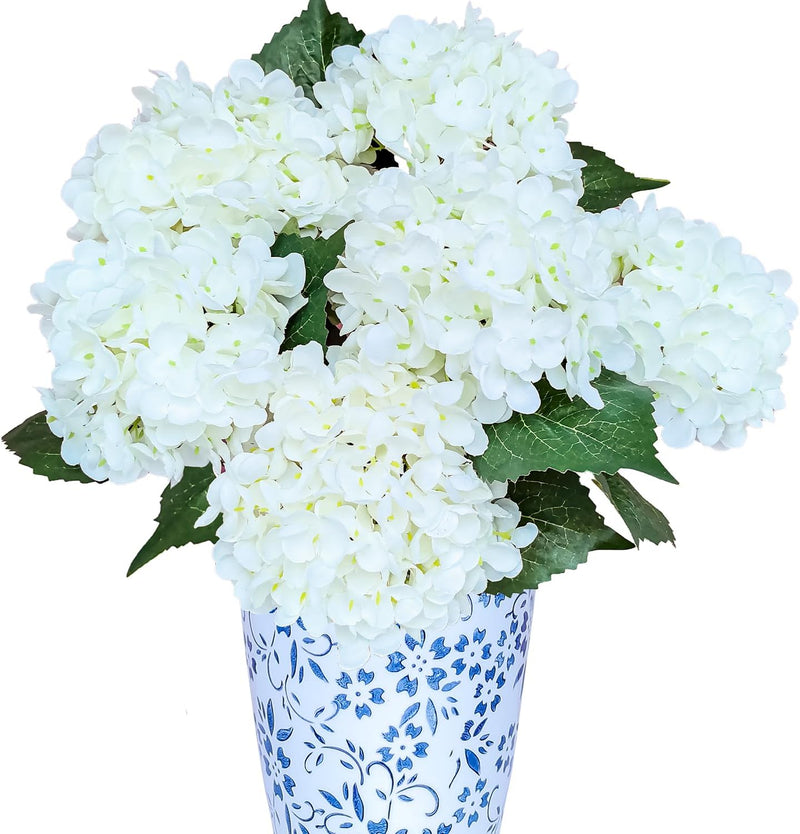 6PCS Premium Silk Hydrangea Bouquets - Realistic Blue Artificial Flowers for Weddings & Home Decor (Lifelike Texture, Fray-Free Quality, Excellent Value)
