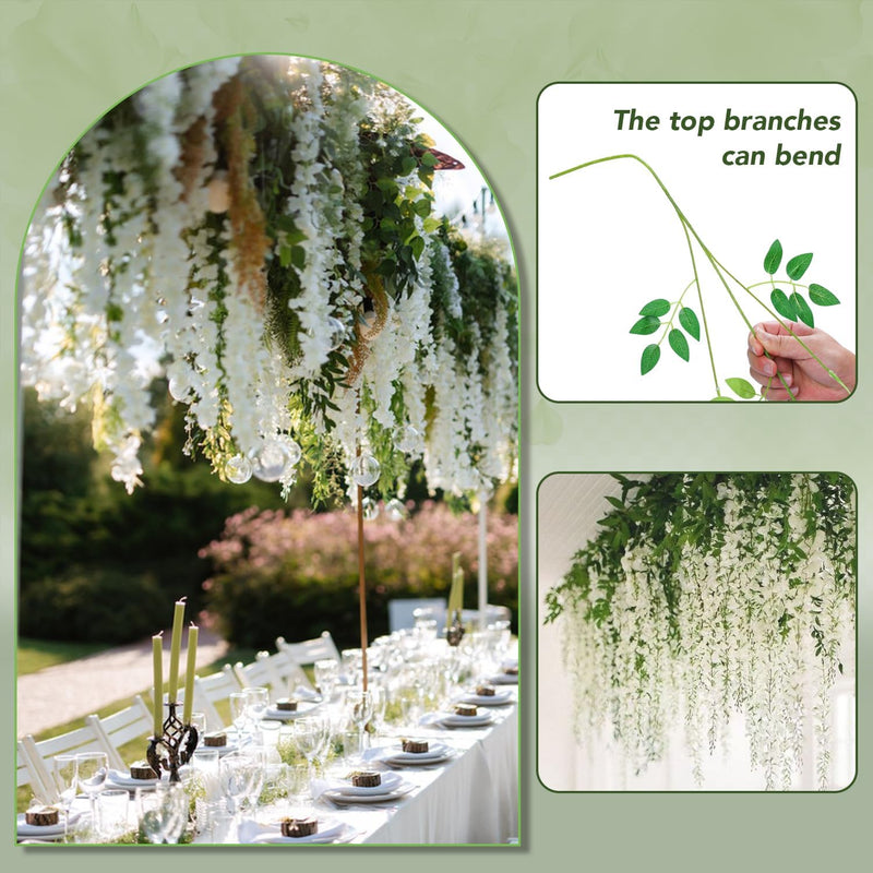 3.6ft Pretty Artificial Wisteria Garland - Lightweight Hanging Flowers for Wedding & Party Decor