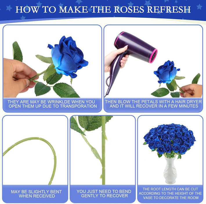 50PCS Premium Velvet Silk Roses - Realistic White Artificial Flowers for Wedding & Home Decor