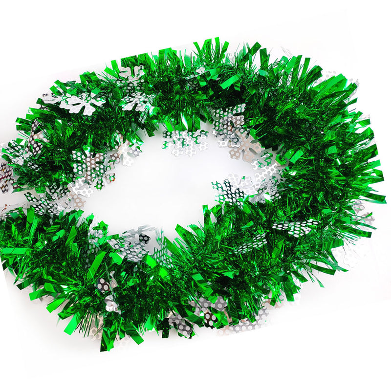 Bulk 7Pcs Christmas Tinsel Garland Snowflakes Artificial Holiday Tinsel Garland Wholesale