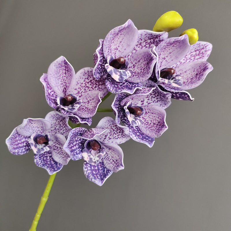 Tiges de cymbidium artificielles en vrac de 26,7 po au toucher réaliste, vente en gros