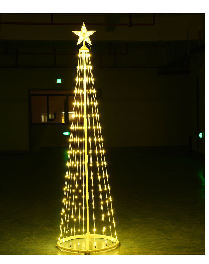 Bulk Prelit Xmas Cone Tree Lights with Star Topper Remote APP 205 LED ...