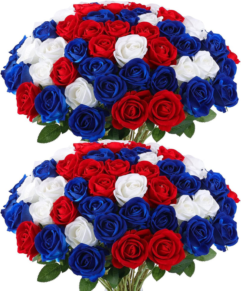 50PCS Premium Velvet Silk Roses - Realistic White Artificial Flowers for Wedding & Home Decor