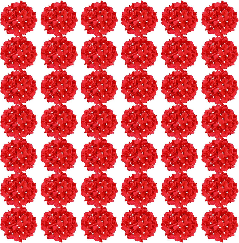 64pcs Vibrant Silk Hydrangea Flowers - Full Artificial Blooms for Wedding Centerpieces & Home Decor (Easy to Assemble, Great Value)