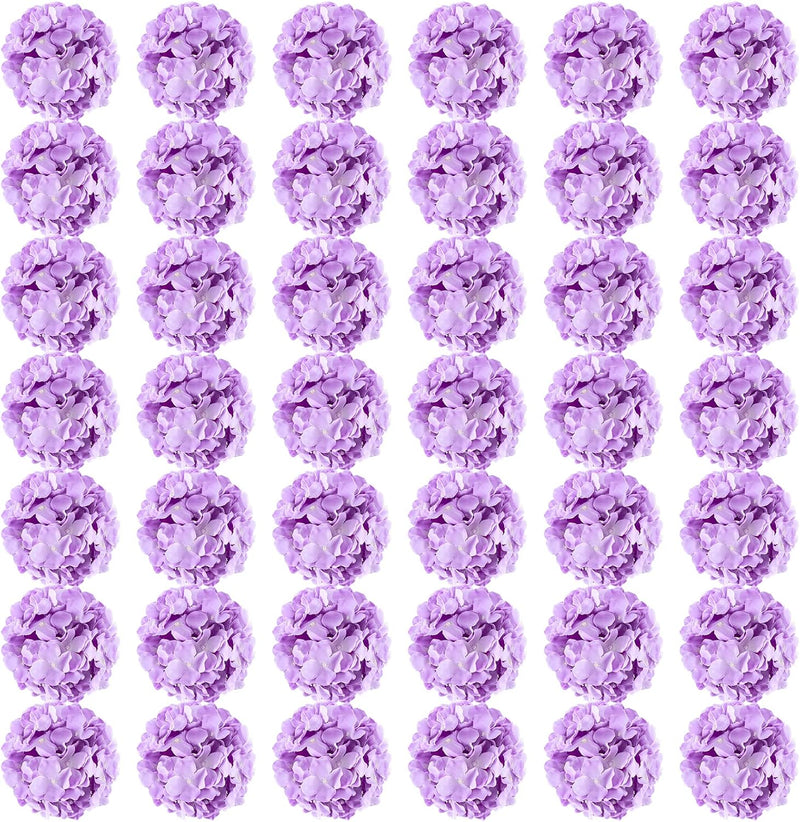 64pcs Vibrant Silk Hydrangea Flowers - Full Artificial Blooms for Wedding Centerpieces & Home Decor (Easy to Assemble, Great Value)