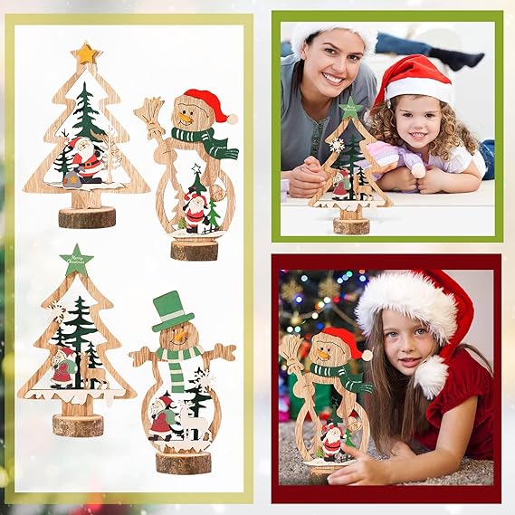 Bulk Christmas Table Ornaments with Xmas Tree Snowman for Holiday Party Decoration Centerpiece Wholesale