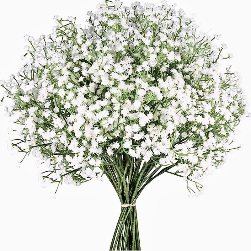 Real-Looking Artificial Baby's Breath - Perfect for Wedding Bouquets & Centerpieces (Alice in Wonderland Theme, Easy to Arrange, Holds Shape Well)