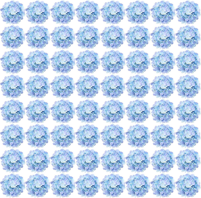 64pcs Vibrant Silk Hydrangea Flowers - Full Artificial Blooms for Wedding Centerpieces & Home Decor (Easy to Assemble, Great Value)