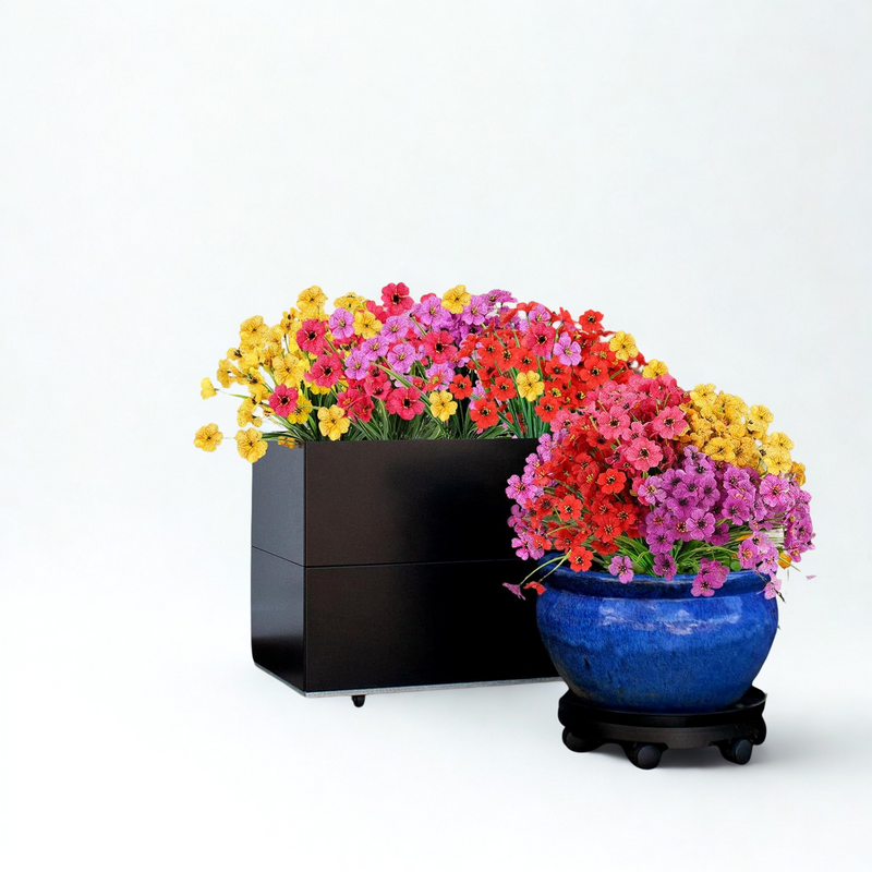 20 Bundles Vibrant Artificial Daisy Garland - UV Resistant Outdoor Hanging Flowers with Eucalyptus for Porch & Garden Decor (Lifelike Movement, Premium Silk Blend)