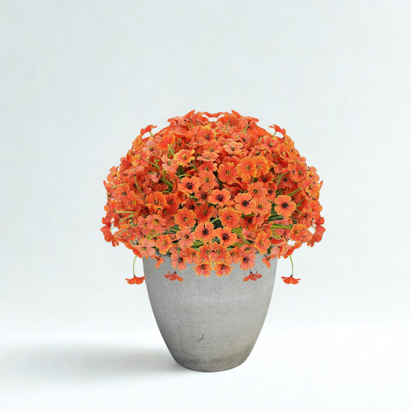 20 Bundles Vibrant Artificial Daisy Garland - UV Resistant Outdoor Hanging Flowers with Eucalyptus for Porch & Garden Decor (Lifelike Movement, Premium Silk Blend)