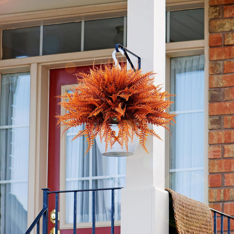 Clearance Bulk 8 Bundles Boston Ferns Artificial Fall Plants for Outdoors Fall Decorations Wholesale