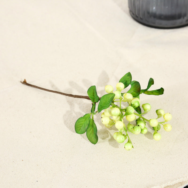 Red Artificial Berry Stem, 9" Plastic Christmas Berries, Perfect for Holiday Decor, DIY Weddings, and Home Styling